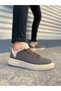 Jy204 Flex Lace-Up Linen Fabric Men's Casual Sneaker Shoes Kkt - Brown/Cream