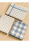 Monika 3-Piece Blue Cotton Set of Dishcloths 45X65 cm – Water Absorbent, Soft, Colorful Kitchen Towels - 3