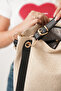 Claudia Rosetti Ecru Black Women's Daily Stylish Soft Leather Large Shoulder Bag - 2