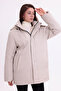 Women's Stone Fur Lined Removable Hood Water and Windproof Hooded Regular Winter Coat & Jacket & Parka - 4