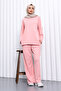 Modal Tunic Pants Set with Powder Front Detail - 2