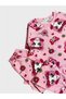 Girls' Cotton Fleece-Lined Pink Butterfly Flower Patterned Long Sleeve Winter Pajamas Set - 4