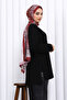 Black Yan Slit Corded Fabric Knitwear Sweater - 4