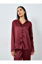 Satin Polka Dot Jacquard Shirt and Straight Leg Pyjama Set - 3