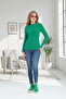 Women's Half High Neck Bodycron Ribbed Knit -Stylish- Blouse - 3