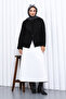 Black Wide Collar Short Cashmere Jacket - 2