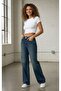 Women's Palazzo Wide Leg Premium Jeans - Blue - 6
