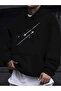 Minimalist Airplane Motif Oversized Hoodie