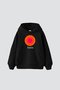 Aura Printed Oversized Unisex Black Hoodie