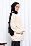 Cream Snap Detailed Pocketed Jacket - 4