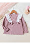Bow Detail Lace Trim Top with Long Pyjama Set - 4