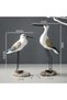 Wooden Bird Figurines with Iron Legs – Decorative Coastal Tabletop Sculptures, Home Décor Ornament - 8