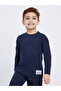 Boys Navy Long Sleeve T-Shirt and Joggers Set - 2