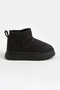 Children's Unisex Black Thick Poly Sole Casual Boots with Fur Inside and Suede Look - 4