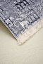 Digital Fringed Carpet Modern Designed in Gray Color Erasable 60X100 - 4