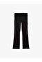 Layered Slim Fit High Waist Long Flared Sports Leggings - 3