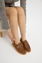 Women's Tan Thermo Sole Suede Look Buckle Casual Loafer - 3