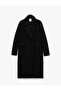 Double-Breasted Long Sleeve Jacket with Pockets, Collar, Long Cashmere Coat - 3
