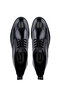 Men's Genuine Leather Black Opening Casual Shoes - 5