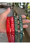 New Year Special Printed Red and Green Satin Ribbon, 1.5 cm Satin Ribbon, 3 Meters - 4