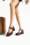 Women's Strappy Casual Heeled Shoes Elda - Burgundy - 2