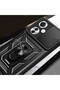 Reno 11F 5g Case with Magnetic Stand Camera Protection Senk Sliding Vega Cover - Blue - 8