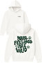 Your Feelings Design Printed Oversized White Hooded Sweatshirt