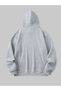 Women's Gray Pepe London Printed Hooded Hoodie Sweatshirt - 3