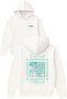 Just Need Design Printed Oversized White Hooded Sweatshirt