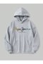 Women's Gray Pepe London Printed Hooded Hoodie Sweatshirt - 2