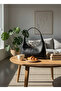 Mira Series Women's Black Shoulder Bag - Lined Special Cut Baguette Clutch Bag - 2