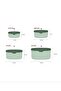 Storage Container Round Set of 4 with Soft Lid Green Food Freezer Food Container - 4