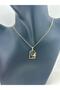 Ballerina Model in a Cage with Shiny Stones on Her Dress Stainless Steel Women's Necklace - 2