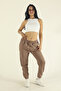 Women's Winter Cotton Puff Fabric Waist Elasticated Jogger Sweatpants - 2