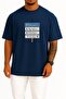 Oversized Famous Ankara Kilimaj Tabelası Unisex T-Shirt with Blue Chest Design