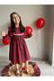 Girl's Red Checkered Winter Casual Dress - 8