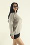 Women's Winter Fleece-Lined Cotton Puff Fabric Crew Neck Sweatshirt - 3