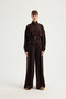 Waist Pleat Detail Zippered Belted Modal Set