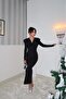 Premium Trend Shoulder Pad Piece Shiny Stone Long Evening Dress - 2