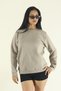 Women's Winter Fleece-Lined Cotton Puff Fabric Crew Neck Sweatshirt