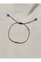 Adjustable Black String Bracelet with Dorika Blue Glass Evil Eye Beads - 3