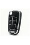 Opel Astra H Corsa D 2 Button Nano Protection Key Case Cover Black Silver Color - 2
