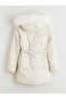 Fur Hooded Women's Puffer Coat - 8