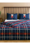 Home Bear Teddy Patterned 100% Cotton Poplin Fabric Double Duvet Cover Set 200X220 cm