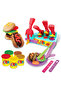 Burger Builder Clay Set for Kids Color Dough Play Kitchen Toy Creative Burger Maker Modeling Set 3+ - 3