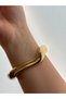 V.I.P.Kararmaz Steel Design Closure Gold Bracelet - 3