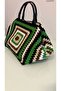 Hand Knitted Medium Size Square Motif Bag – Lined, with Pockets, Stylish and Suitable for Everyday Use - 2