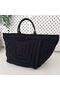 Hand Knitted Bohemian Tote Bag – Lined, with Pockets, Metal Closure, and Stylish Design - 3