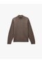 Long Sleeve Regular Fit Basic Half Zip Knit Sweater - 3
