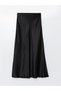 Alita City Lcw Vision Black Plain Midi Women's Skirt with a Difference - 6